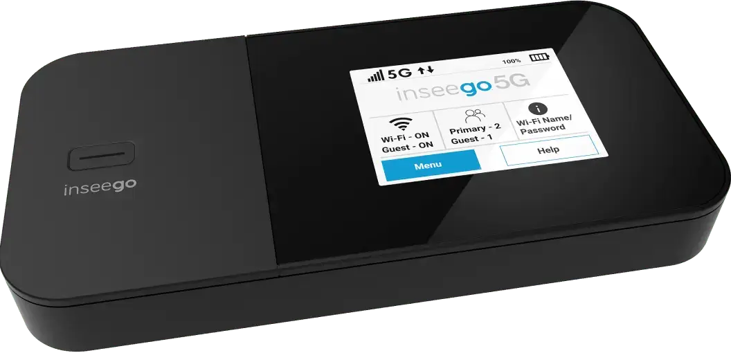 MiFi XPro 5G mobile hotspot in sleek black, compact size, and modern design.