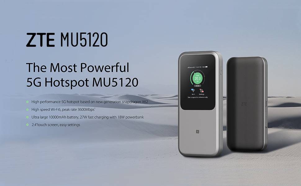 ZTE MU5120 5G WiFi 6 Mobile Hotspot & Power Bank – New & Preloved