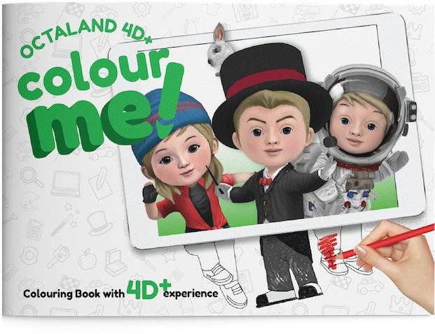 Octagon 4D+ Colour Me Book - Augmented Reality, Educational Toy - tribz - Octagon Studio 9781526204257