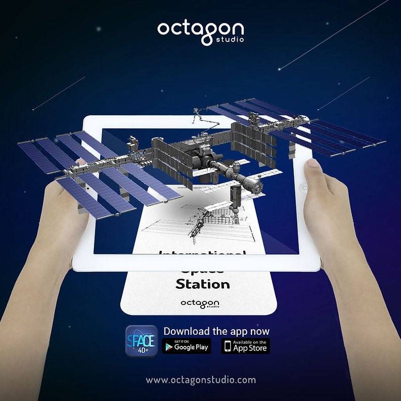 Octagon 4D+ Space Cards - Augmented Reality, Educational Toy - tribz - Octagon Studio 5391528220069