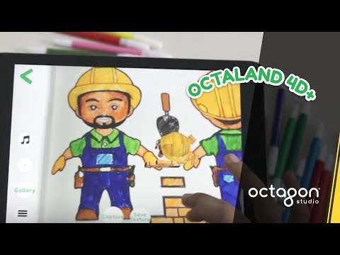 Octagon 4D+ Colour Me Book - Augmented Reality, Educational Toy - tribz - Octagon Studio 9781526204257