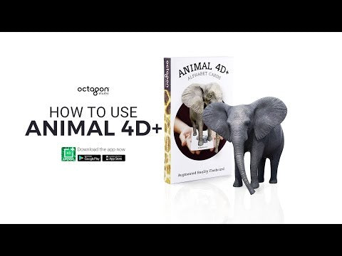 Octagon 4D+ Animals Cards - Augmented Reality, Educational Toy - tribz - Octagon Studio 5391528220007