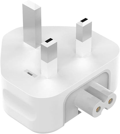 Apple 3 pin UK Plug for Apple Macbook Charger Adapter, AC Plug Wall Adaptor Duck Head with Fuse for MacBooks Pro Air, 12W 30W 35W UK Power Adapter