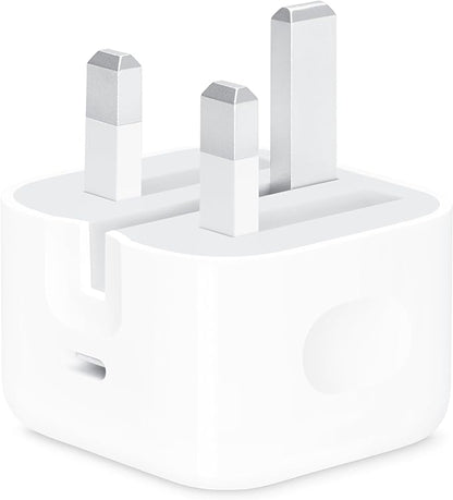 Apple 20W USB-C UK 3 Pin Power Adapter - Model MUVT3B/A (Part Number: A2305)