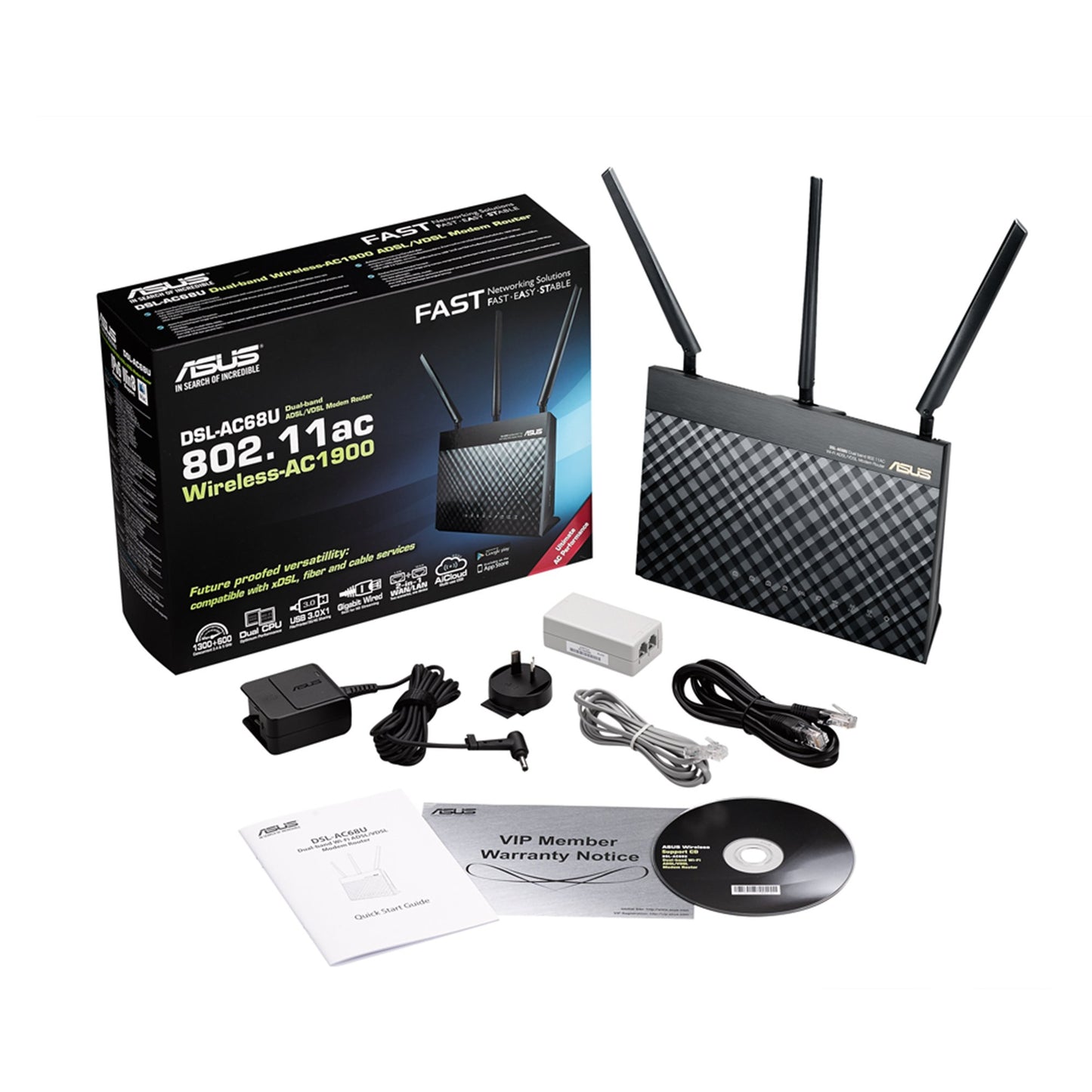 ASUS RT - AC68U - Wireless Router - tribz - Asus 886227418992