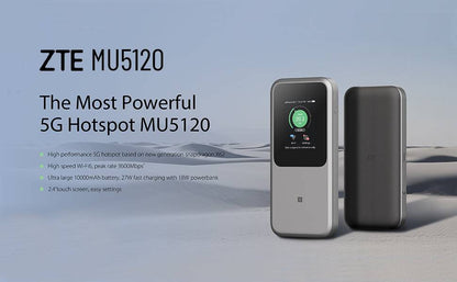 ZTE MU5120 5G WiFi 6 Mobile Hotspot & Power Bank – New & Preloved
