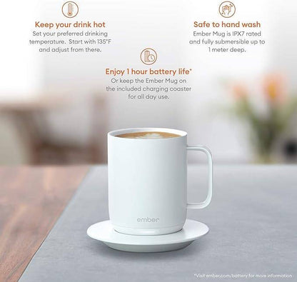 Ember Mug in White, Features.