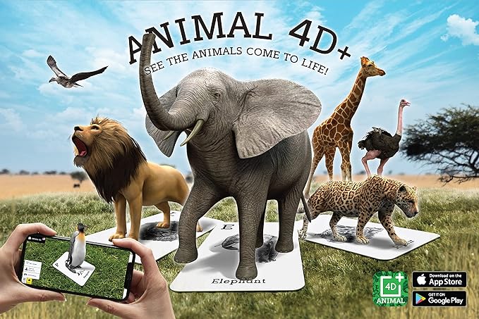 Octagon 4D+ Animals Cards - Augmented Reality, Educational Toy - tribz - Octagon Studio 5391528220007