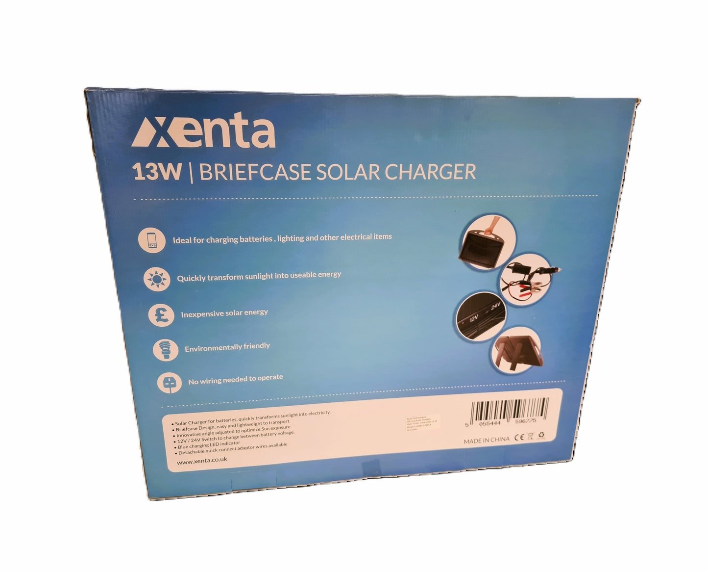 Xenta Briefcase Solar Charger - tribz - Xenta 5055444596775